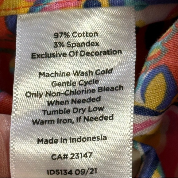 Talbots women’s size 24W sleeveless button up Paisley print blouse no iron - Picture 5 of 9